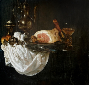 Nature morte au jambon et cruche en argent -1656 -Willem Claeszoon Heda
