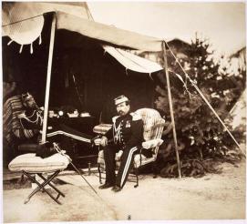 Camp de Châlons le colonel Jacques Félix Auguste Lepic (1812-1868) et le lieutenant-colonel de Toulongeon